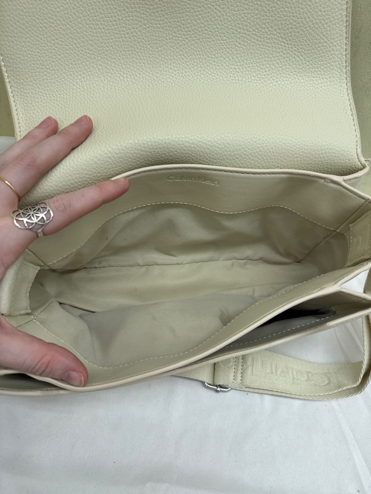Calvin Klein White Purse Bag