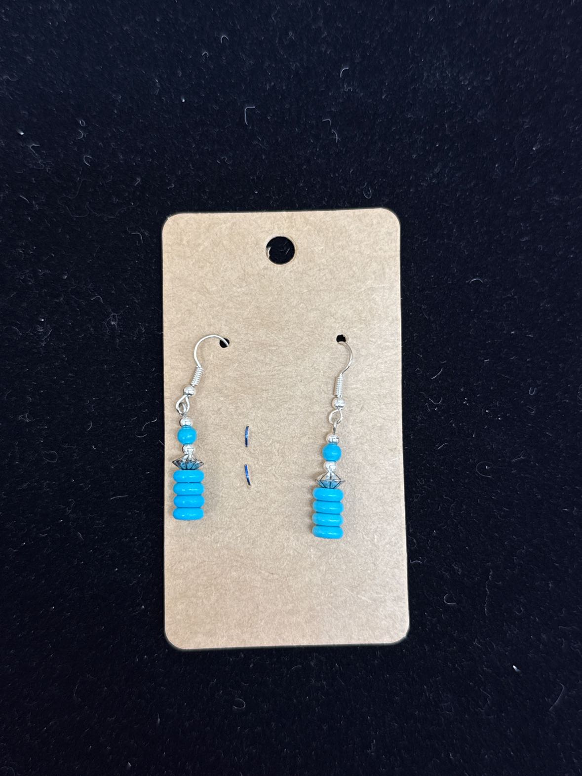 Blue Beaded Earrings
