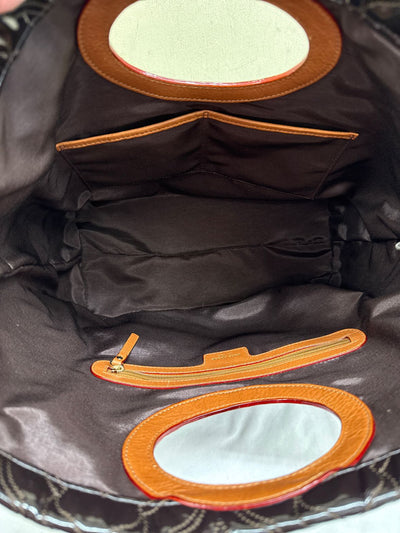 Kate Spade Brown Embossed Leather Tote Bag