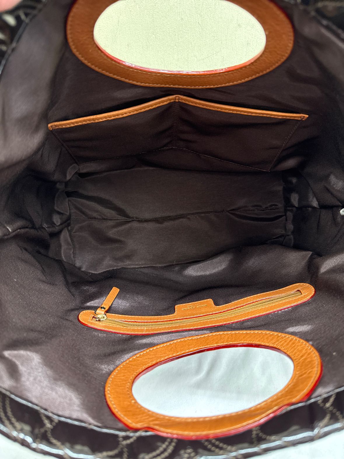 Kate Spade Brown Embossed Leather Tote Bag