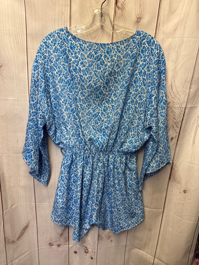 Pink Lily Women's Size S Blue Romper