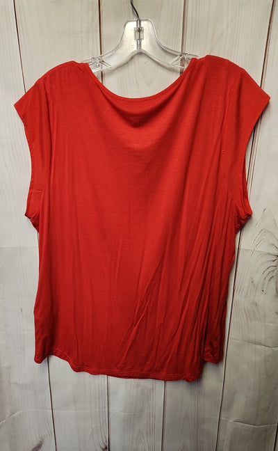 Calvin Klein Women's Size XL Red Short Sleeve Top
