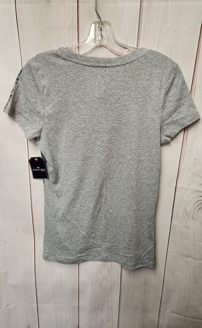 NWT St Johns Bay Women's Size M Gray Animal Print Short Sleeve Top
