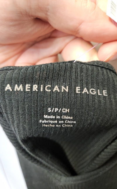 American Eagle Women's Size S Black Sleeveless Top