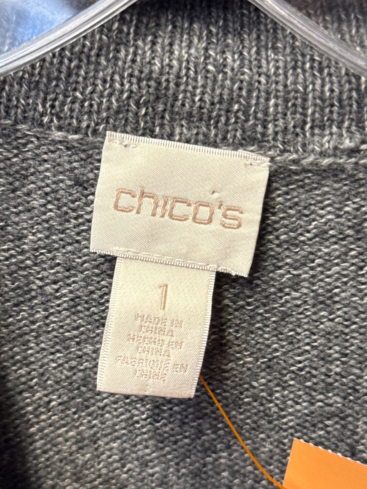 Chico's Women's Size 1 = M Gray Sweater