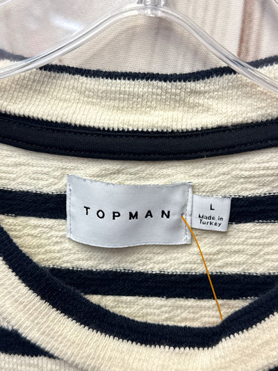 Topman Men's Size L White Sweatshirt