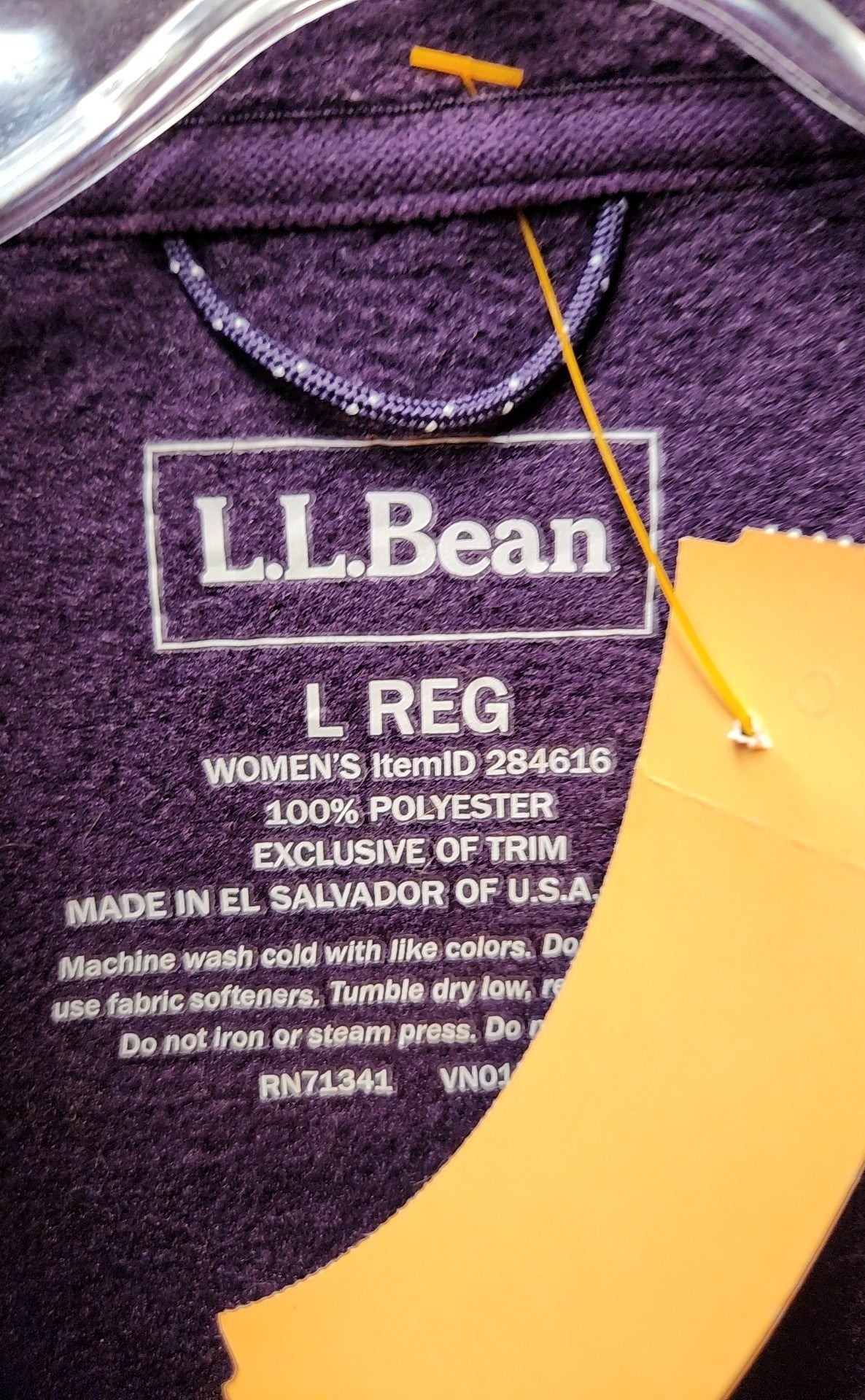 LL Bean Women's Size L Purple Vest