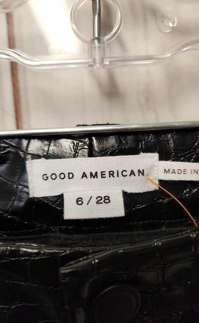 Good American Women's Size 28 (5-6) Black Pants