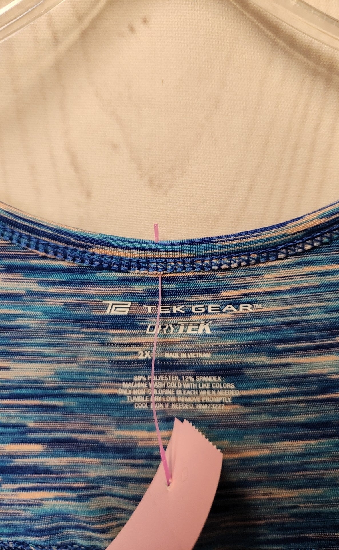 Tek Gear Women's Size 2X Blue Sleeveless Top