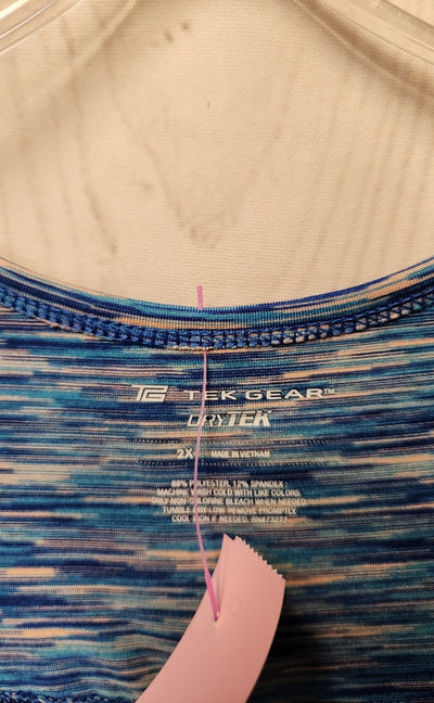 Tek Gear Women's Size 2X Blue Sleeveless Top
