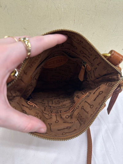 Fossil Brown Leather Purse Bag