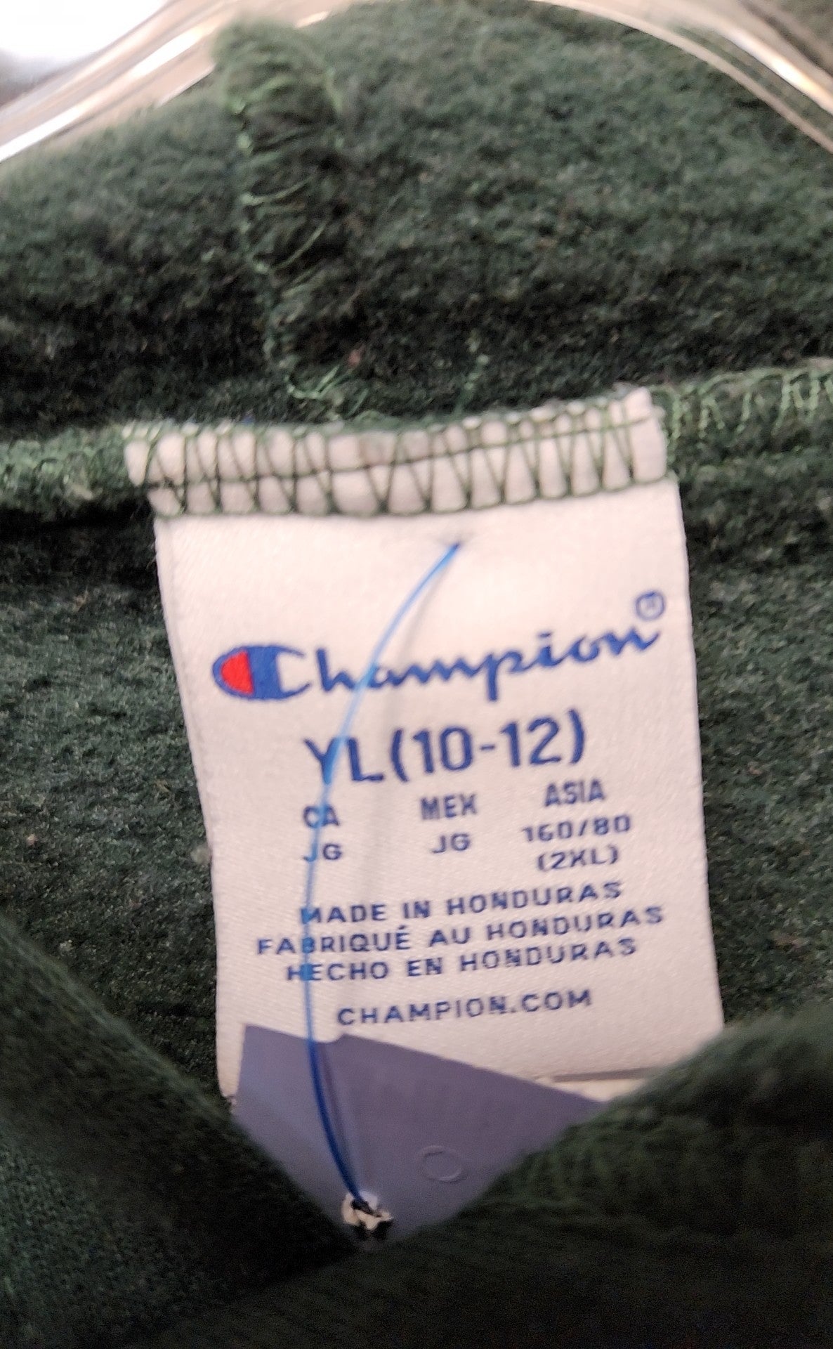 Champion Boy's Size 10/12 Green Sweatshirt