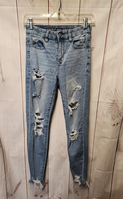 American Eagle Women's Size 25 (0) Blue Jeans Curvy Hi- Rise Jegging