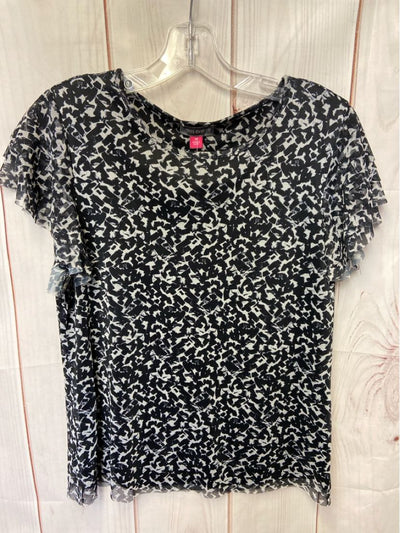 Vince Camuto Women's Size M Black Short Sleeve Top