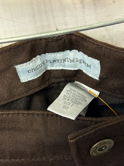 Chico's Women's Size 3 = US 16 Brown Jeans
