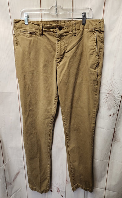 American Eagle Men's Size 34x34 Tan Pants Slim Live-in Khakis