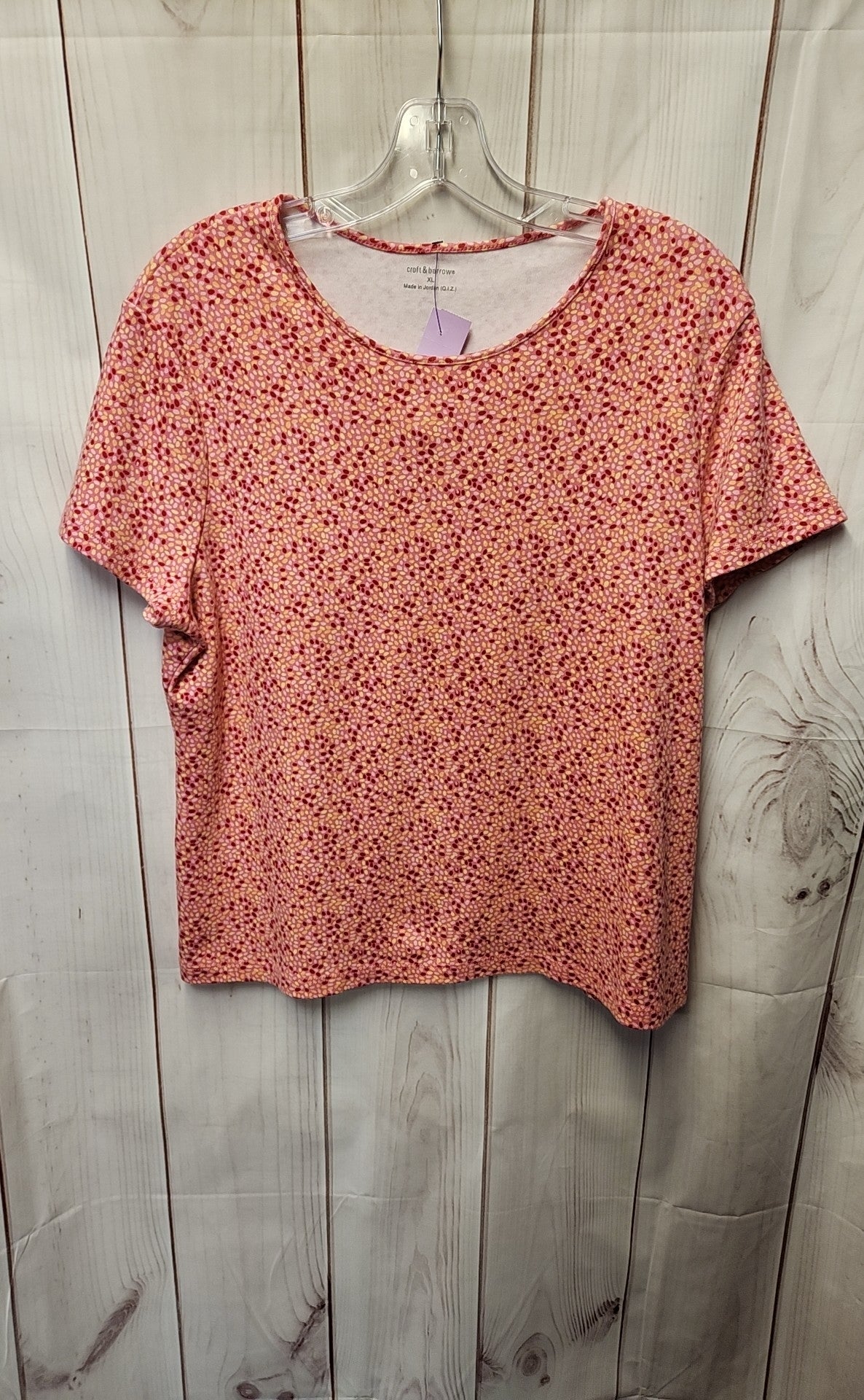 Croft & Barrow Women's Size XL Pink Short Sleeve Top