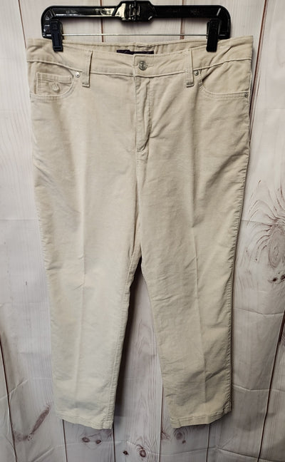 Gloria Vanderbilt Women's Size 14 Beige Corduroy Pants