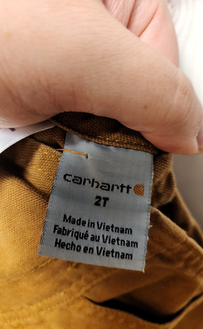 Carhartt Boy's Size 2 Brown Overalls