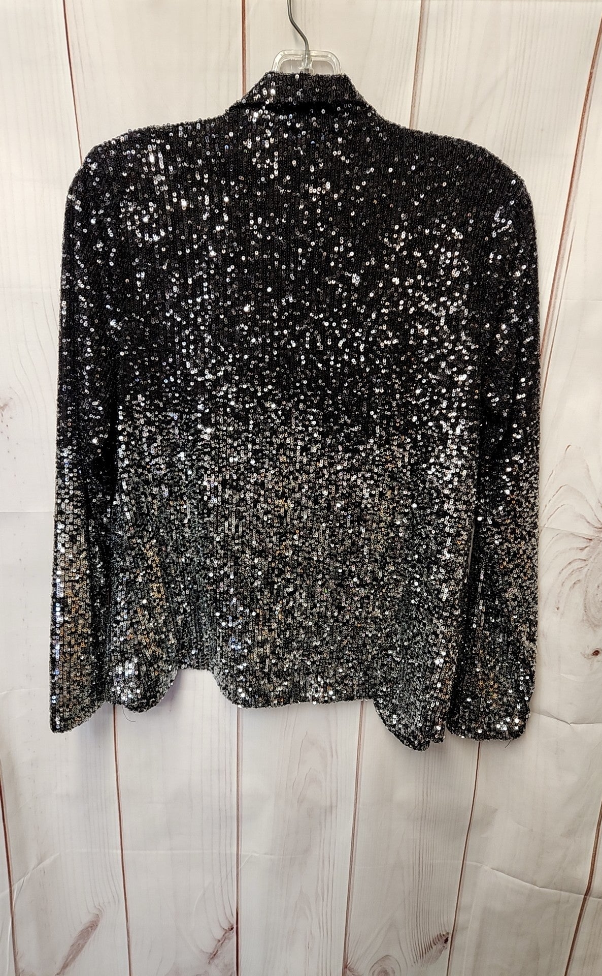 Cable & Gauge Women's Size S Black & Silver Sequined Cardigan