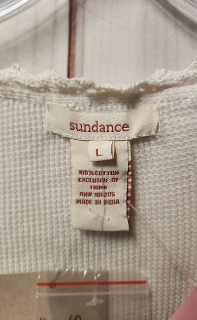 NWT Sundance Women's Size L White Long Sleeve Top