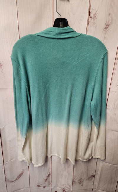 Chico's Women's Size 3 = US XL Blue Cardigan