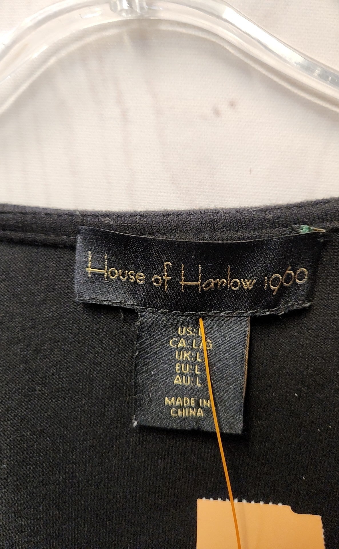 House of Harlow 1960 Women's Size L Black Long Sleeve Top