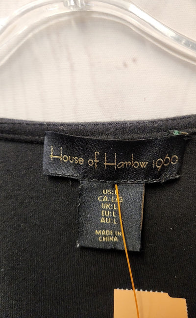 House of Harlow 1960 Women's Size L Black Long Sleeve Top