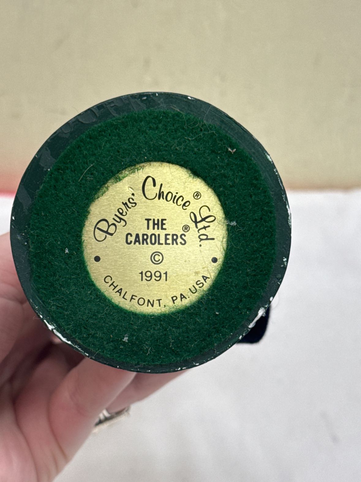 VTG 1991 Byers Choice The Carolers Ice Skater Figurine