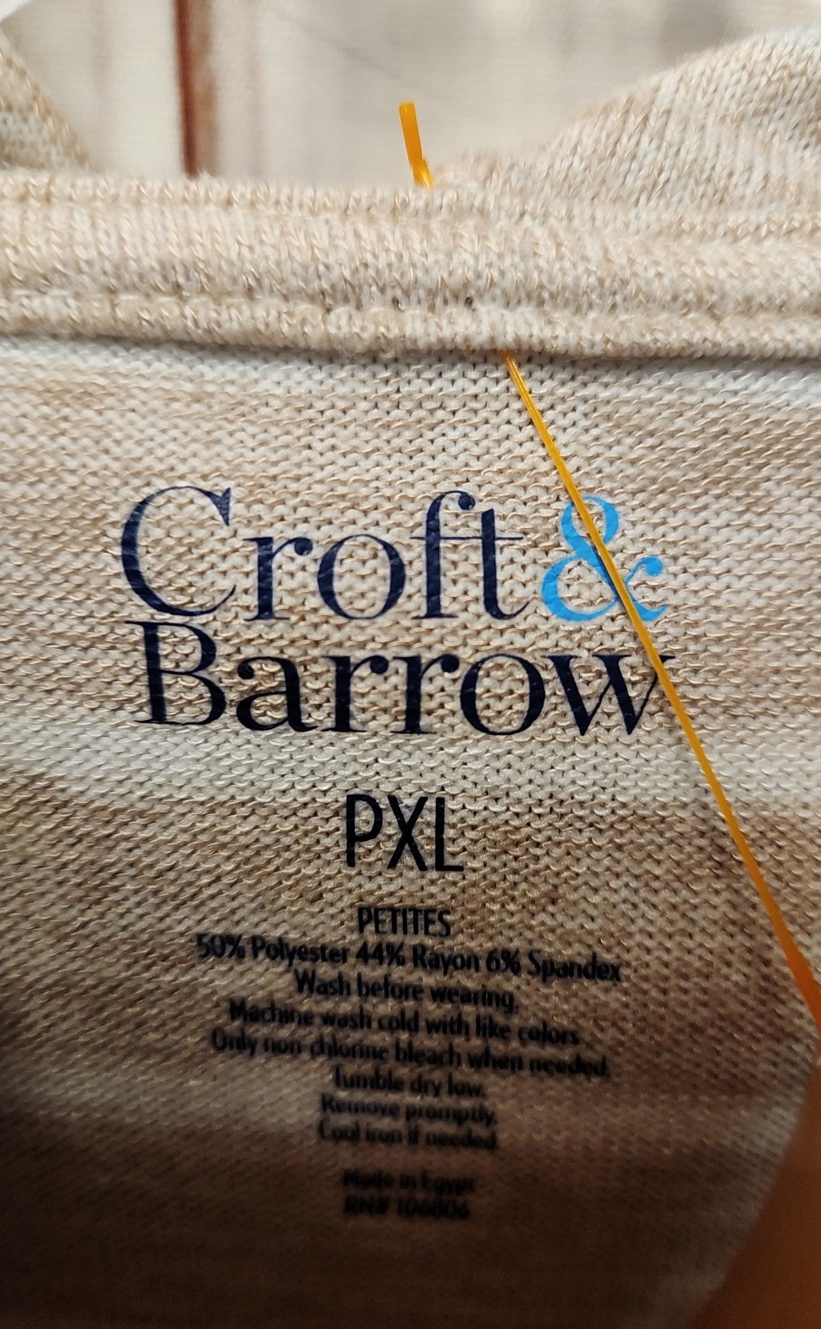 Croft & Barrow Women's Size XL Petite Beige Sweater