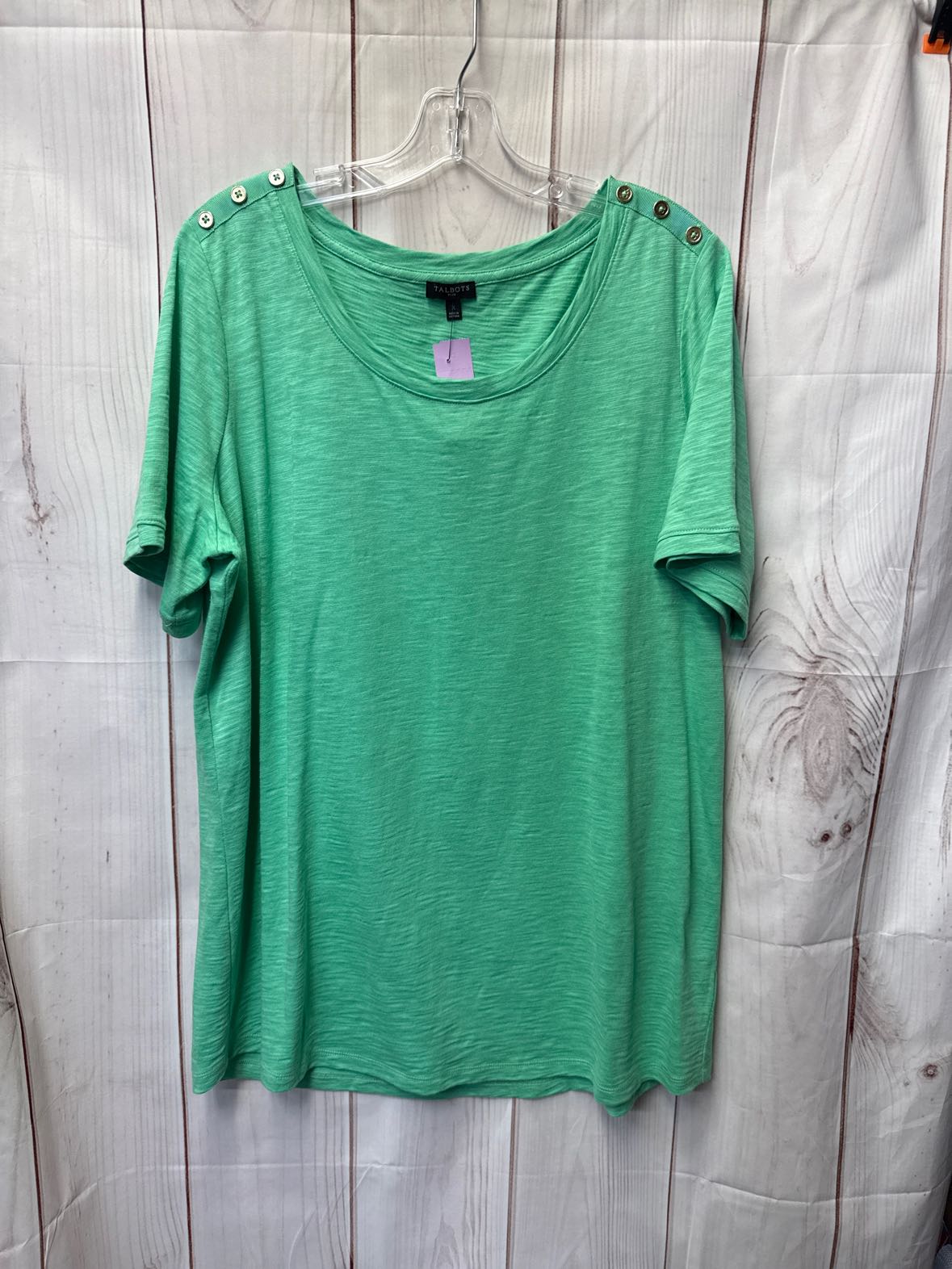 Talbots Women's Size XL Green Short Sleeve Top