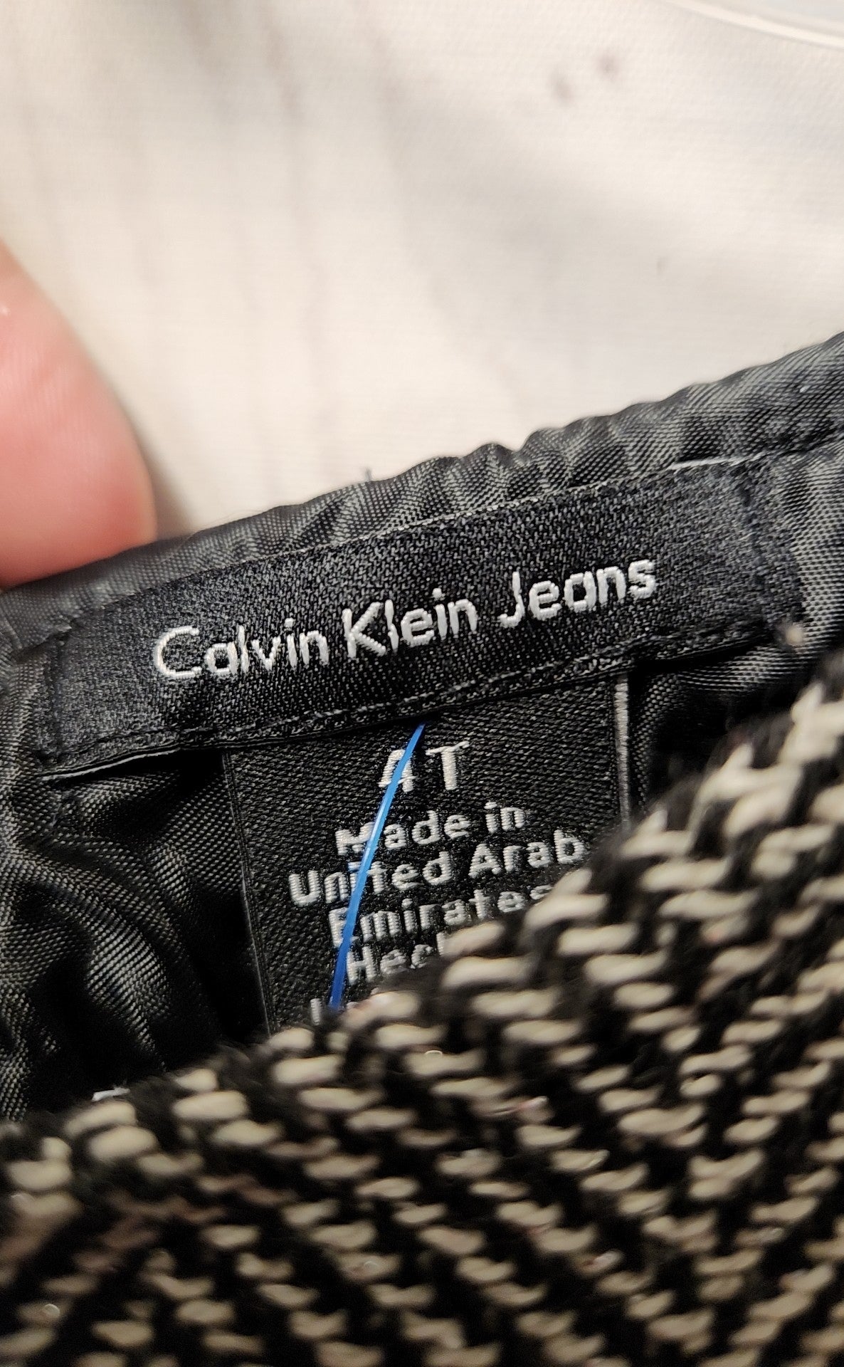 Calvin Klein Girl's Size 4 White & Black Dress