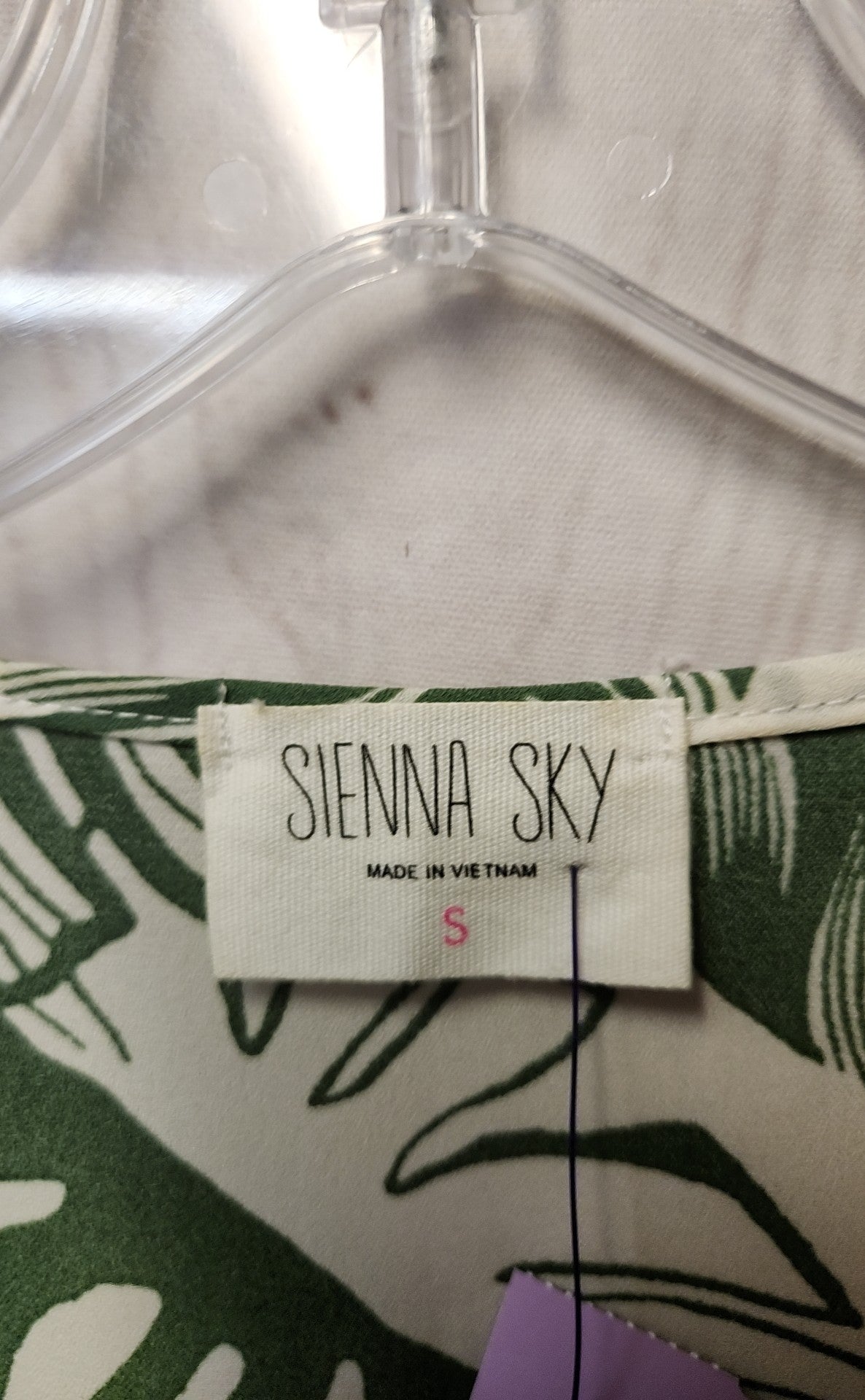 Sienna Sky Women's Size S White & Green Floral Dress