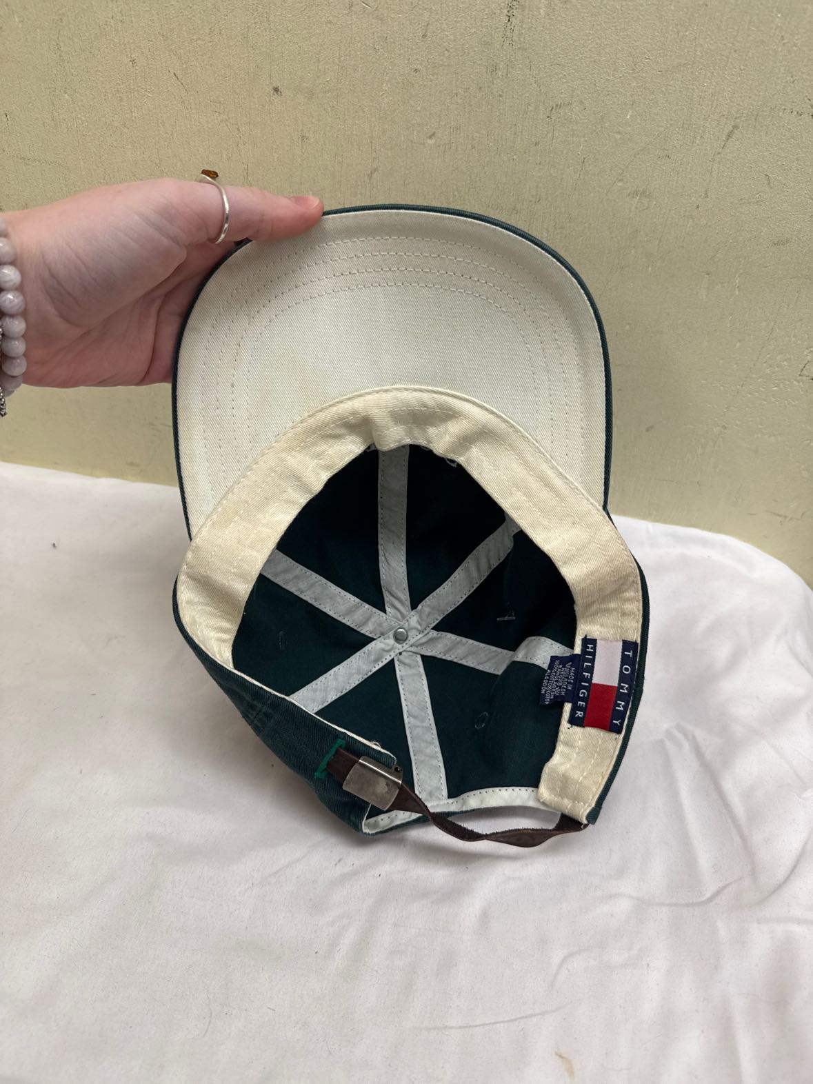 NWT Tommy Hilfiger Size Adjustable Green Hat