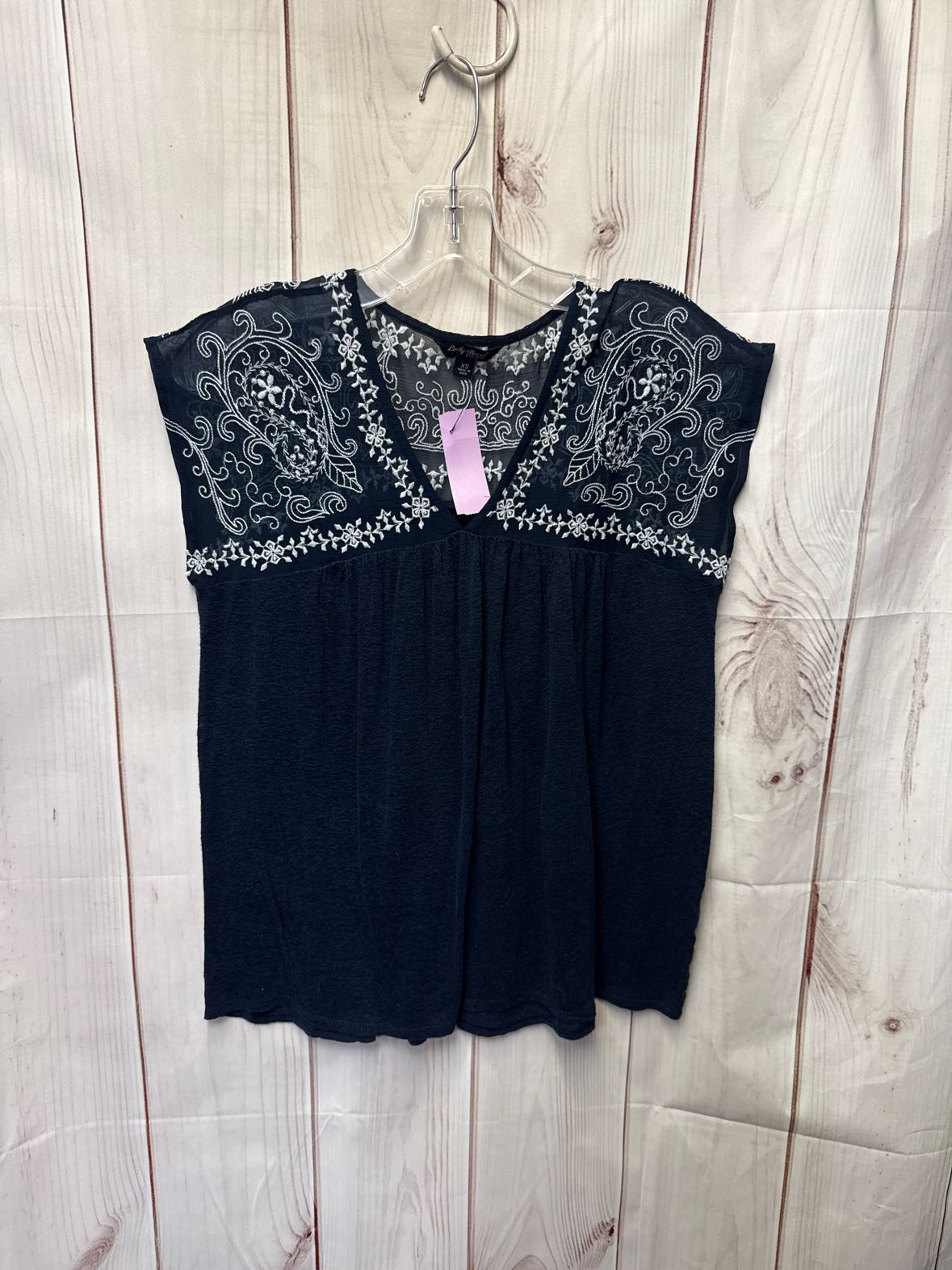 Lucky Brand Women's Size XS Navy Short Sleeve Top