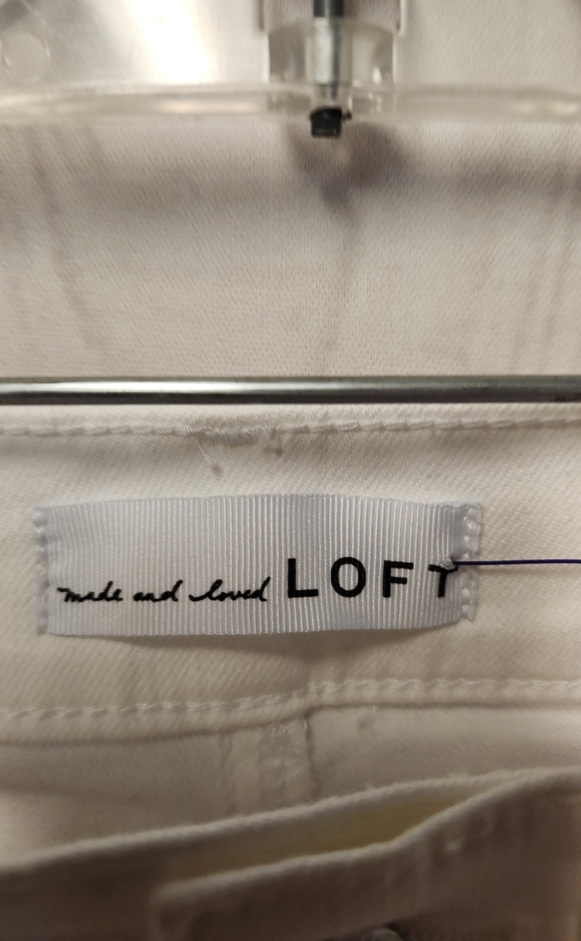 Loft Women's Size 25 (0) White Jeans The Kick Crop