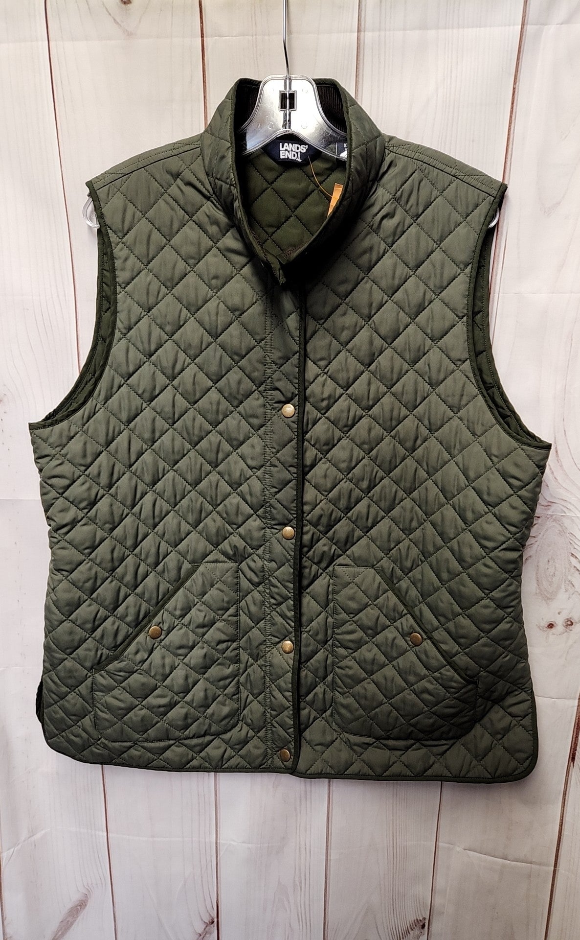 Lands End Women's Size XL Green Vest