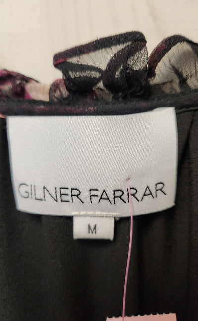 Gilner Farrar Women's Size M Black & Purple Floral Dress