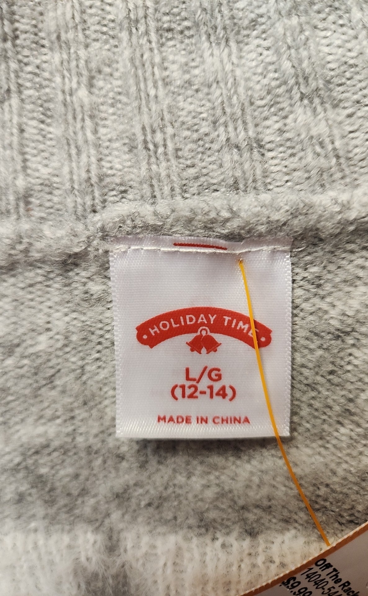 Holiday Time Women's Size L Gray Sweater