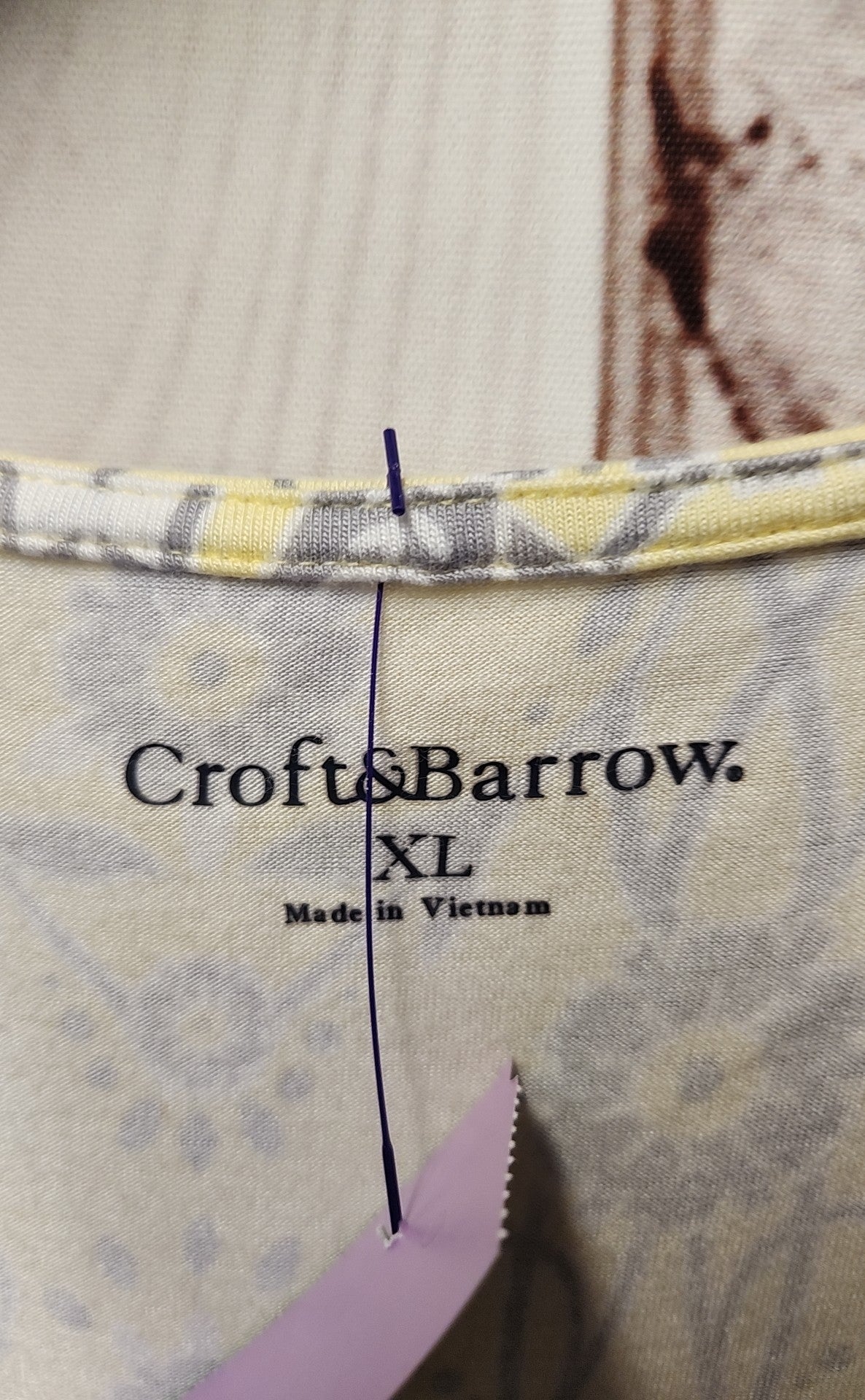 Croft & Barrow Women's Size XL Yellow Floral Sleeveless Top