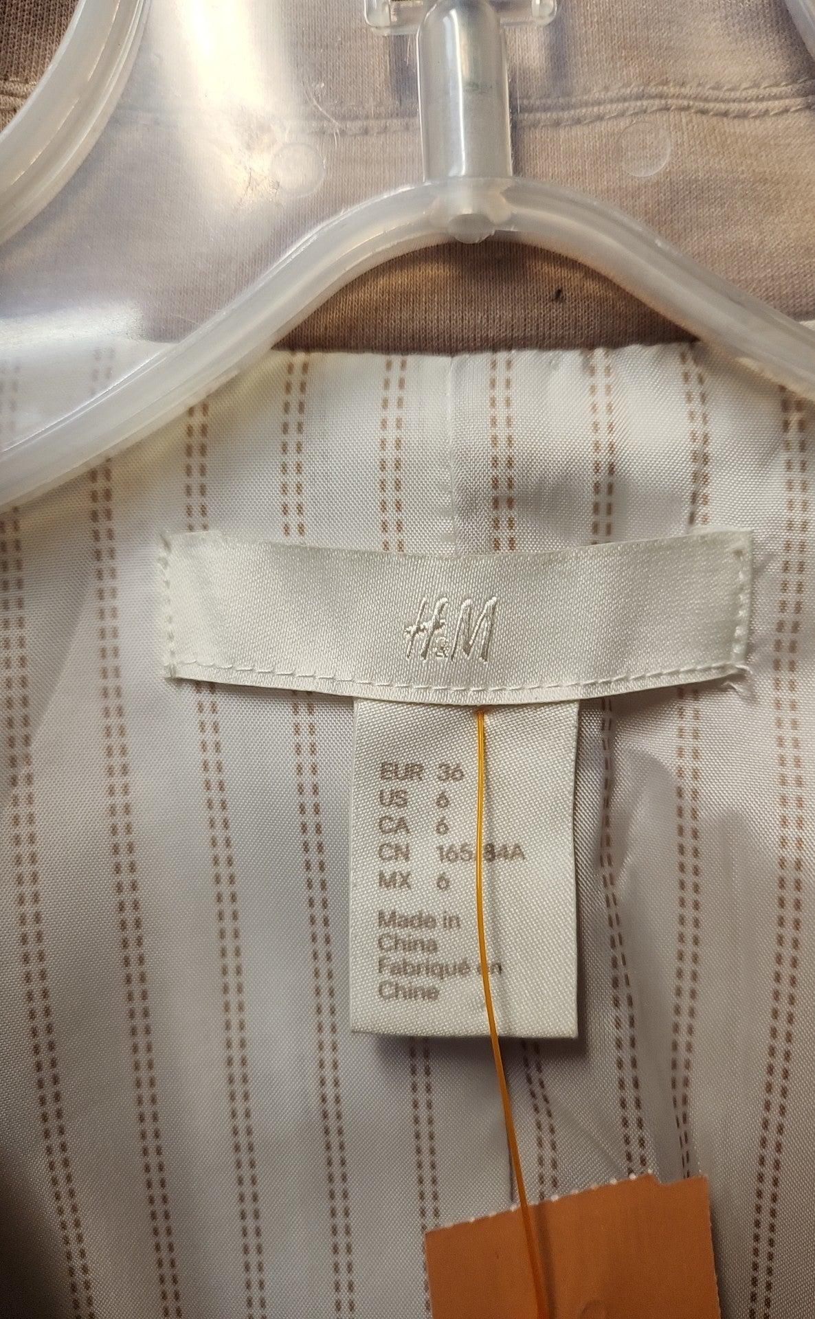 H&M Women's Size 6 Beige Jacket