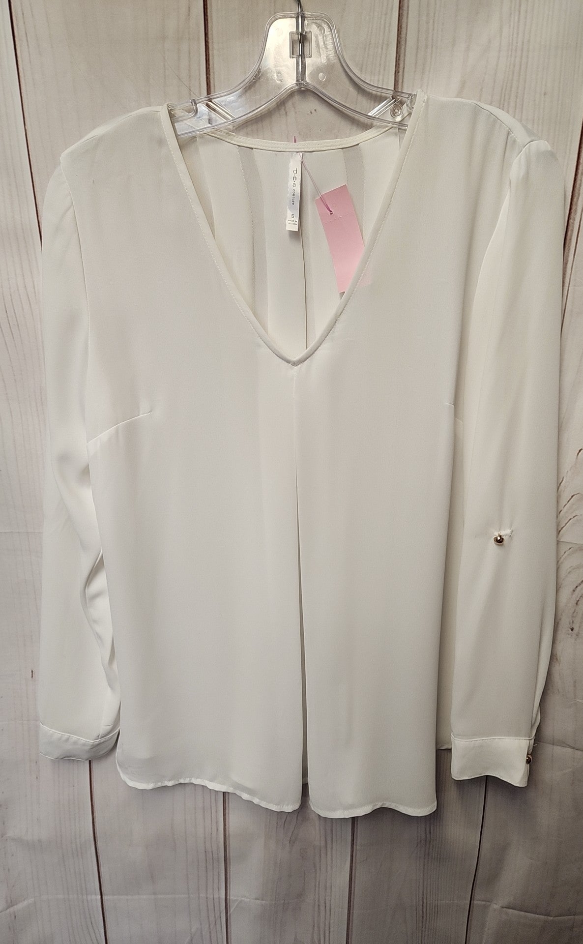 Dna Couture Women's Size S White Long Sleeve Top