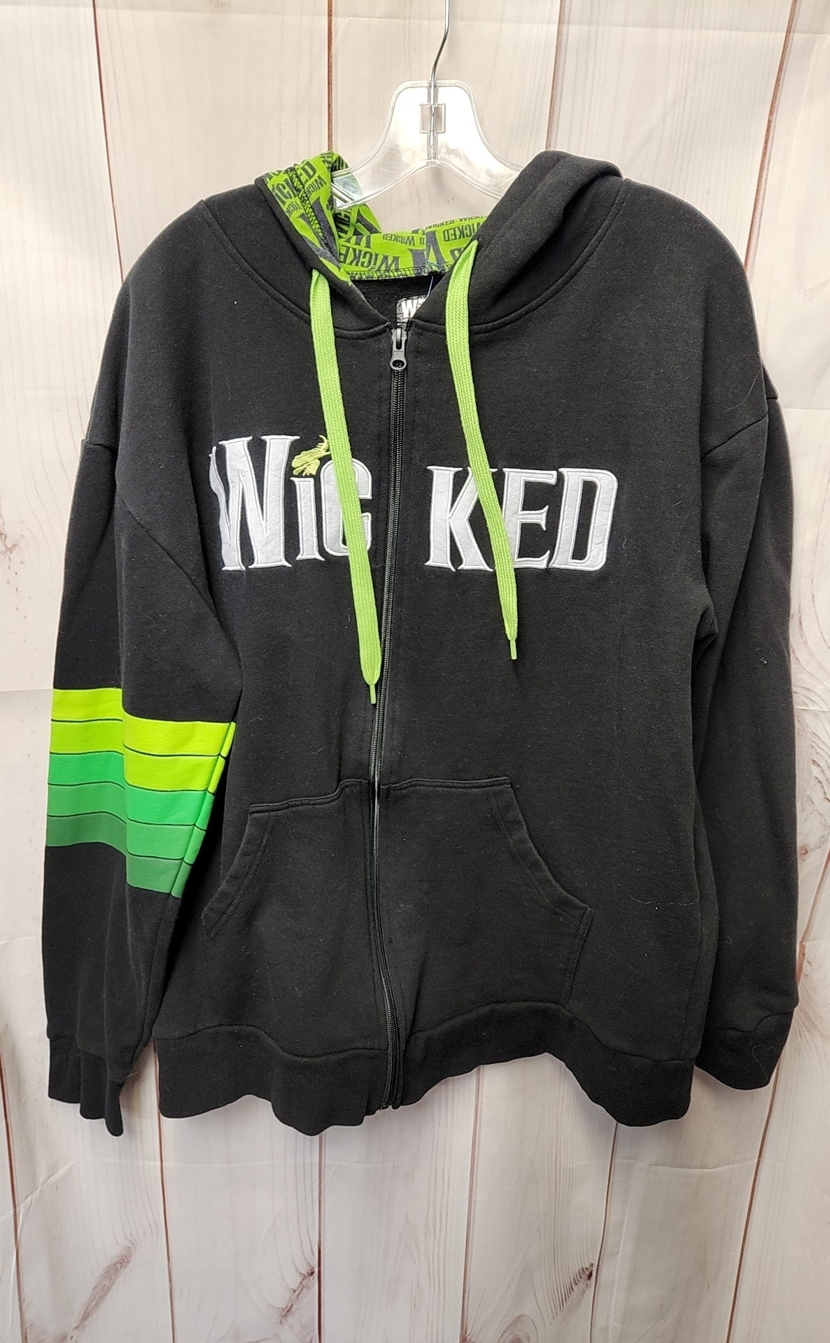 Wicked the Musical Women's Size XL Black Full Zip Hoodie