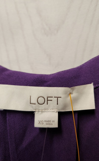 NWT Loft Women's Size XS Purple Long Sleeve Top