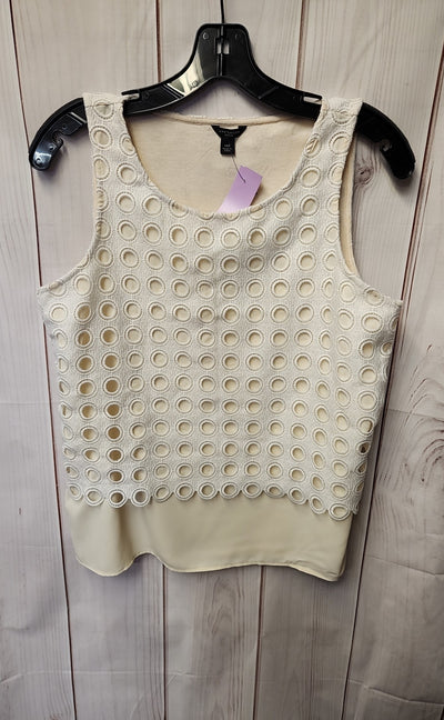 Ann Taylor Women's Size M Petite White Sleeveless Top
