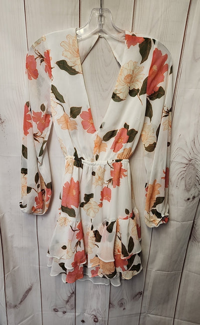 VICI Women's Size XS White & Pink Floral Dress