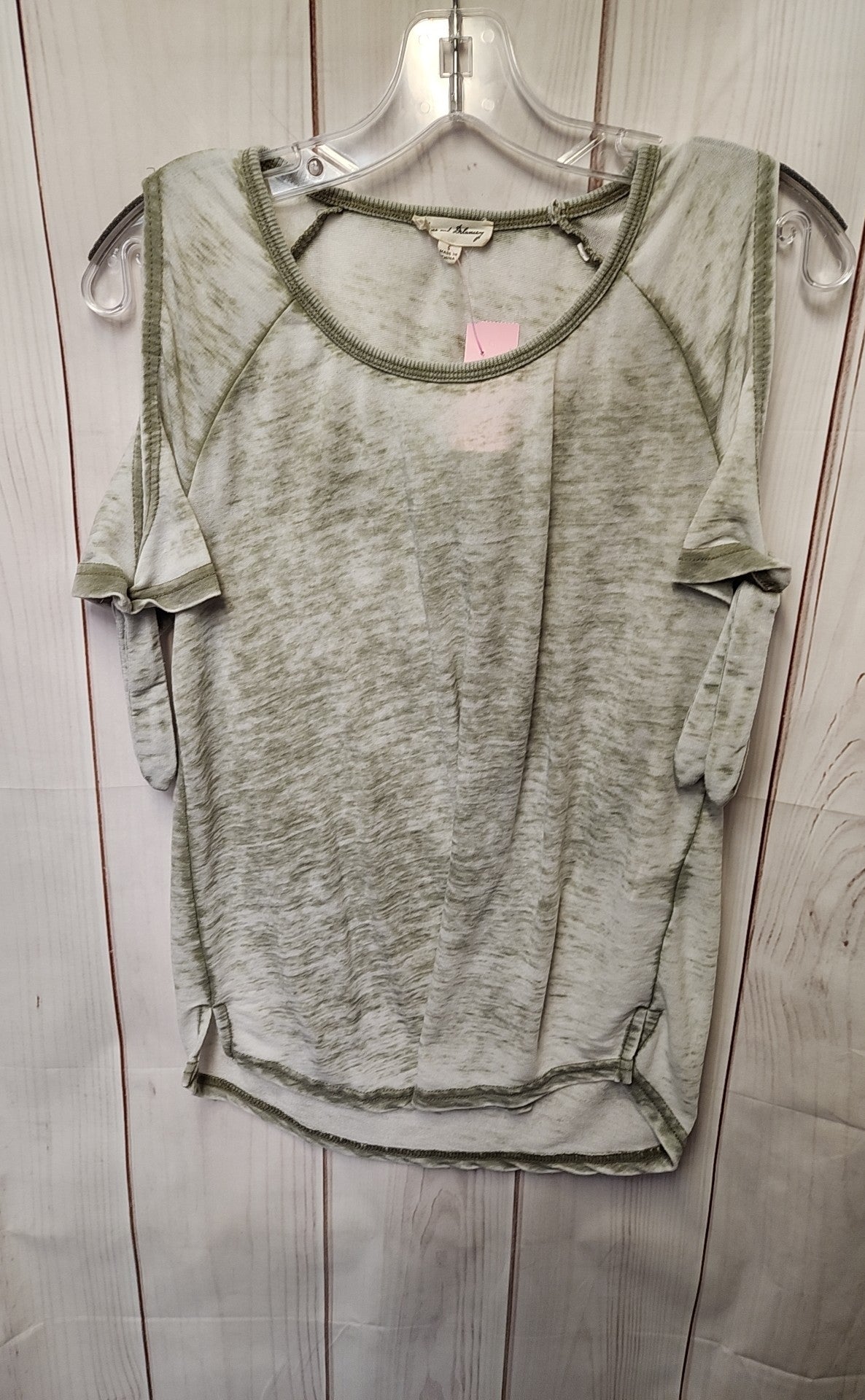 Jane & Delancey Women's Size S Green Cold Shoulder Top