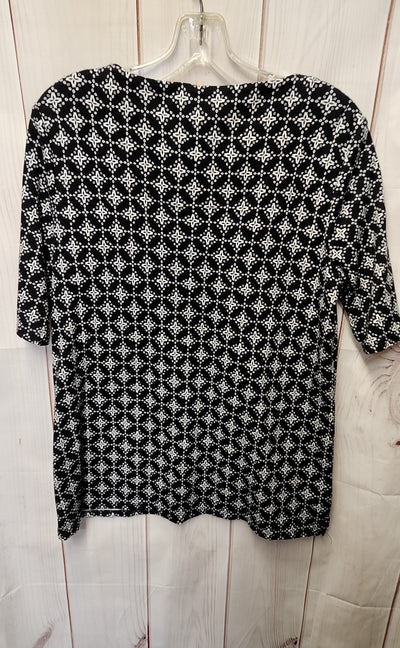 Croft & Barrow Women's Size M Black Short Sleeve Top