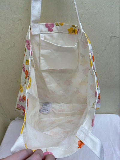 NWT Kate Spade Spring Pansies White Floral Tote Bag