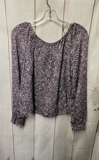 NWT Loft Women's Size XS Purple Long Sleeve Top